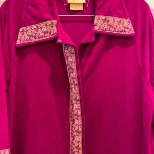 Women’s Vintage Atkins Robe Button Down House Dress Coat Size 14